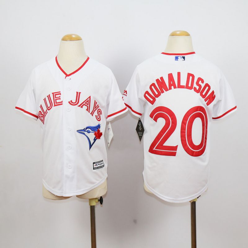 Youth Toronto Blue Jays 20 Donaldson White red MLB Jerseys